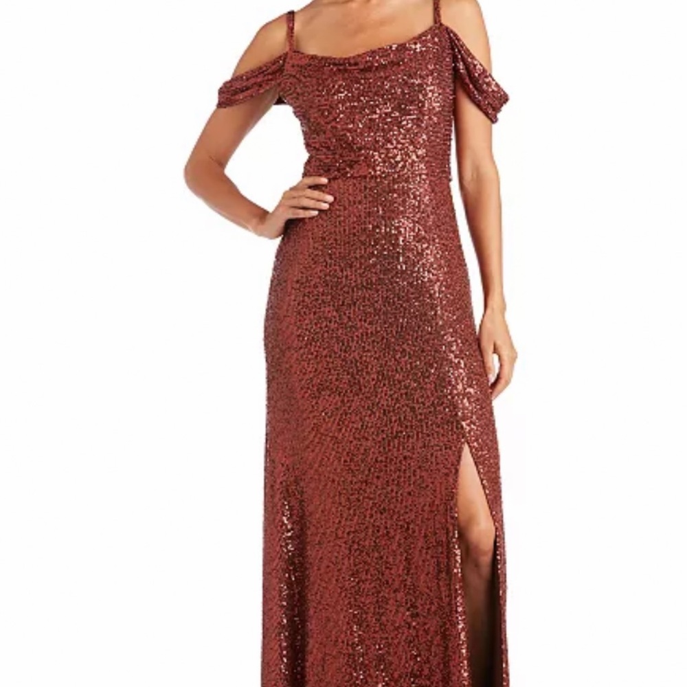 Elegant Sequin Off-Shoulder Dress